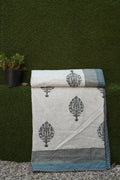 Ocean Bloom Hand-Block Printed Pure Cotton Summer Dohar 90x108