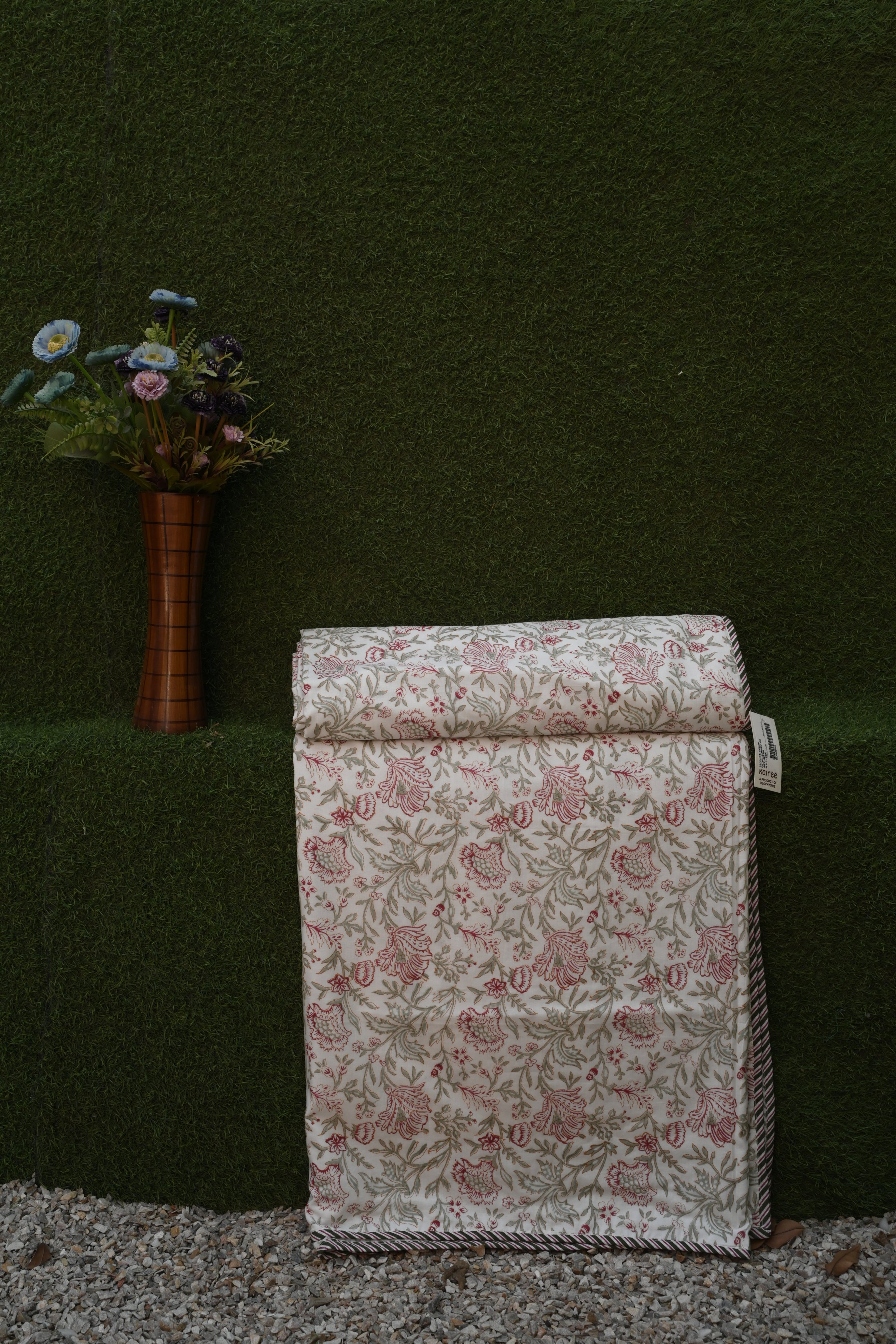 Cypress Garden Hand-Block Printed Pure Cotton Summer Dohar 90x108
