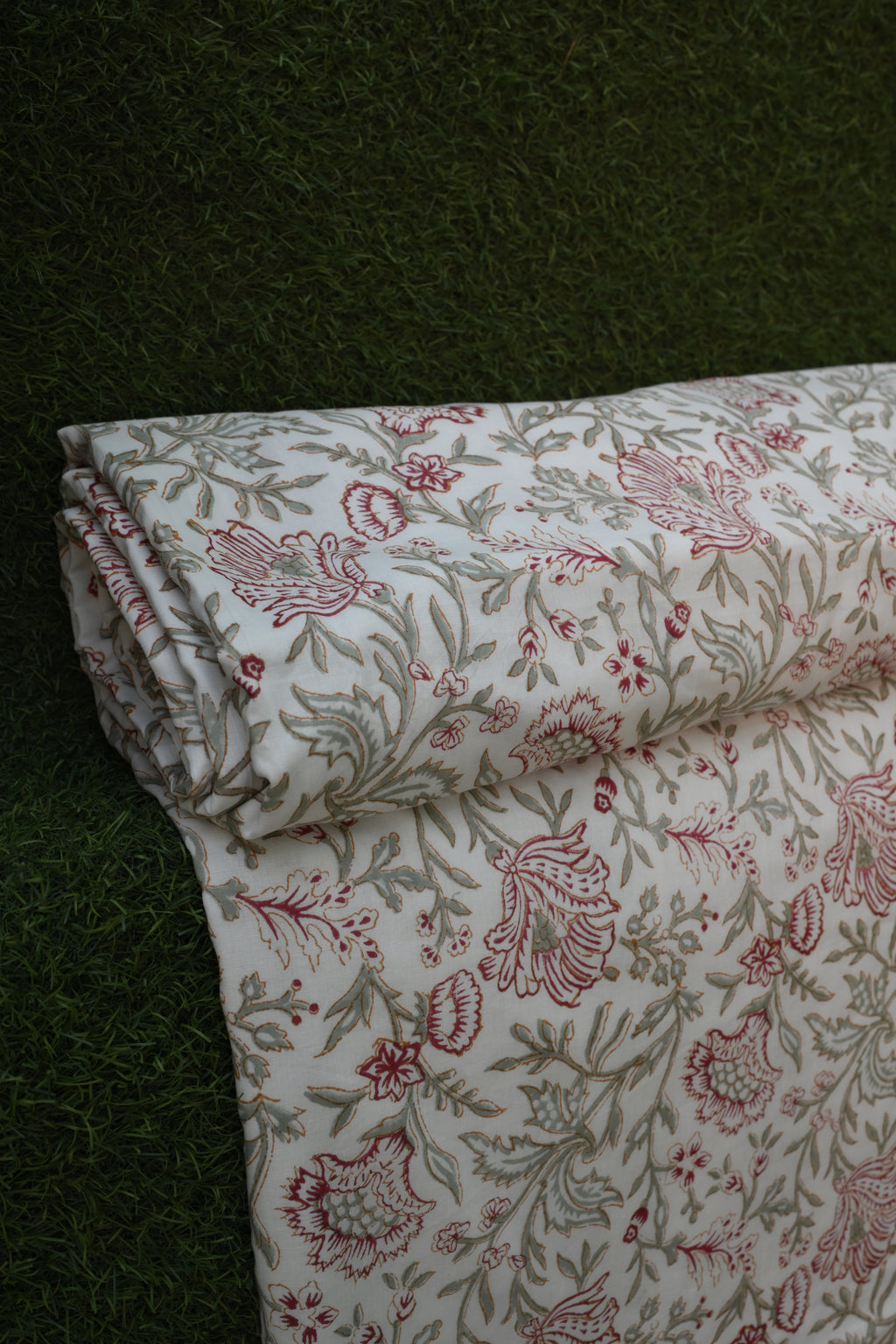 Cypress Garden Hand-Block Printed Pure Cotton Summer Dohar 90x108